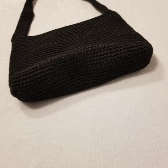 The Sak Crossbody Crochet Bag Black Satchel Small Side Purse Full Zip - Picture 3 of 13